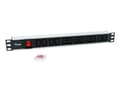 Miniatyrbilde 4 av 5: Equip 333318, Grunnleggende, 1U, Aluminium, Sort, Sølv, 12 AC-utganger, C13 kopling