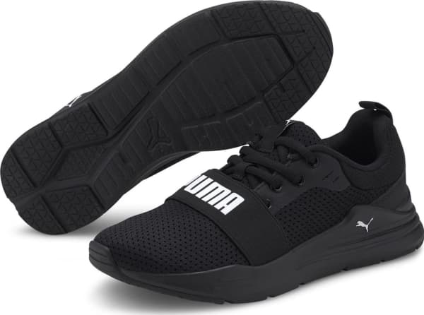 Puma Wired Run Jr Kids Shoes Black 374214 01