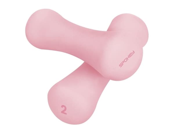 Spokey BONE, Hantel med fast vikt, Rosa, Neopren, Neopren, 2 kg, 2 styck