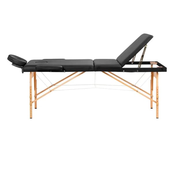 Activeshop Sammenleggbar massasjebord i tre Activ Fizjo Lux 190x70 cm, sort