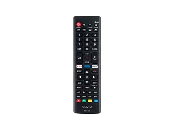 Savio RC-05 do TV LG, TV, Universal, IR Wireless, Press buttons, Black