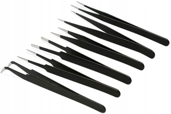 METAL ESD PINCETTE SÆT 6 STK PINCETTER