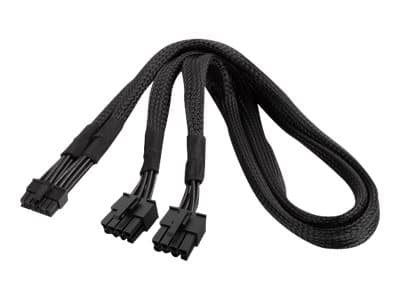 SilverStone PP12-EPS - Virtajohto - 8-nastainen EPS12V (4+4) (M) - 12-nastainen PCIe-liitin (M) - 55 cm - Musta