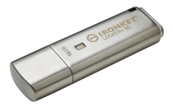 Kingston Technology IronKey Locker+ 50 USB-sticka 16 GB USB Type-A 3.2 Gen 1 (3.1 Gen 1) Silver