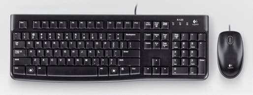 Logitech Desktop MK120 tangentbord Mus inkluderad USB QWERTZ tyska Svart