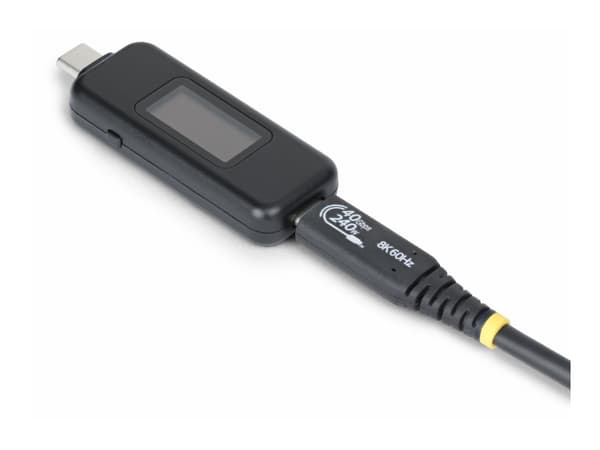 StarTech.com USB-C Power Tester, Bi-Directional Digital Voltage/Current - USB-C strömtester - digital multimeter, bi-directional - svart
