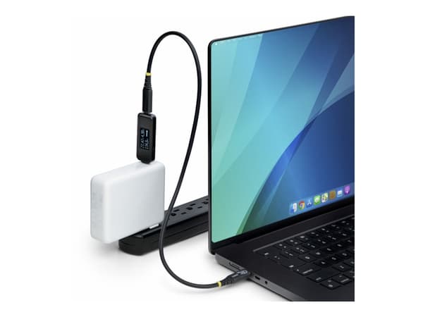 StarTech.com USB-C Power Tester, Bi-Directional Digital Voltage/Current - USB-C strömtester - digital multimeter, bi-directional - svart