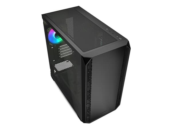 Sharkoon MK2 RGB, Micro Tower, PC, Svart, micro ATX, Mini-ITX, Multi, Fall fläktar