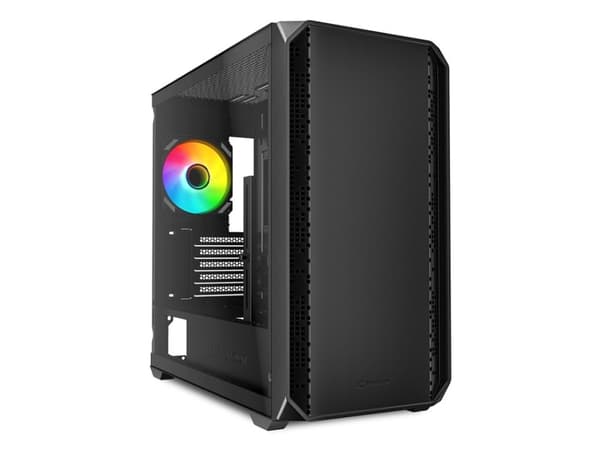 Sharkoon MK2 RGB, Micro Tower, PC, Svart, micro ATX, Mini-ITX, Multi, Fall fläktar Svart