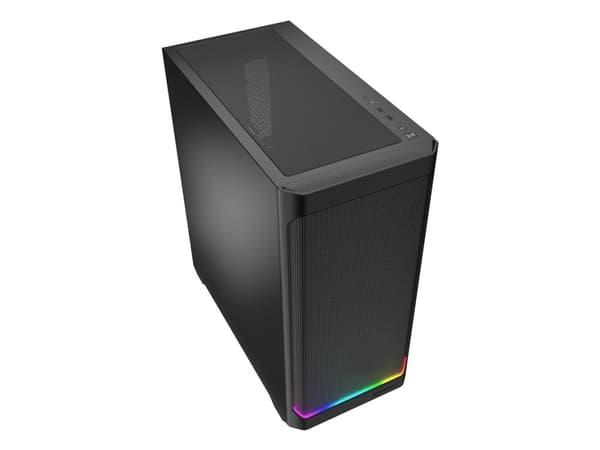 Sharkoon AK4 RGB STRIP, Midi Tower, PC, Svart, ATX, micro ATX, Mini-ITX, Metall, Multi