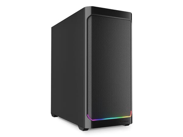 Sharkoon AK4 RGB STRIP, Midi Tower, PC, Svart, ATX, micro ATX, Mini-ITX, Metall, Multi