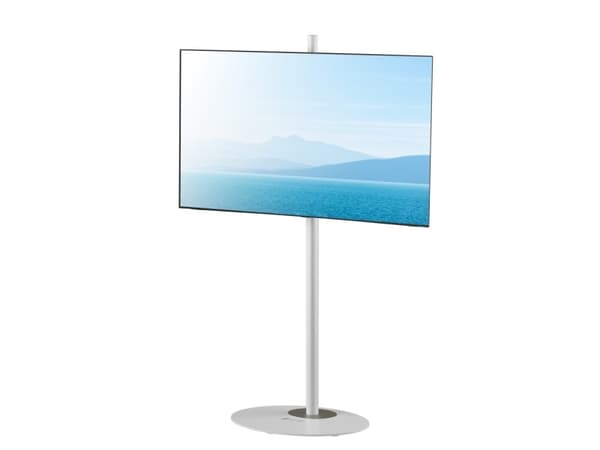 Techly TV-gulvstativ 32"-65" opp til 35 kg justerbar hvit