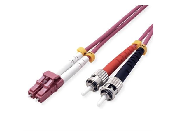 Verdi VERDI Fiberoptisk patchledning 50/125um LC-ST OM4 1m lilla