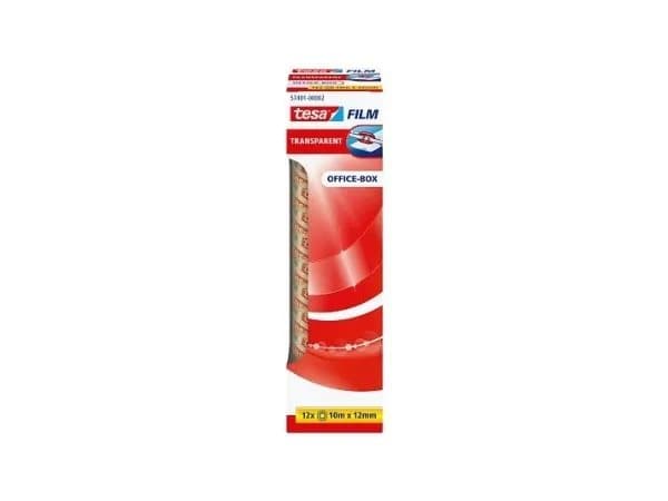 TESA 57401, 10 m, Transparent, Polypropylen (PP), 12 mm, 12 styck