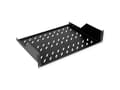 Miniatyrbilde 1 av 5: ROLINE 26.21.0021, Rackhylle, Sort, Stål, 25 kg, 2U, 48,3 cm (19")