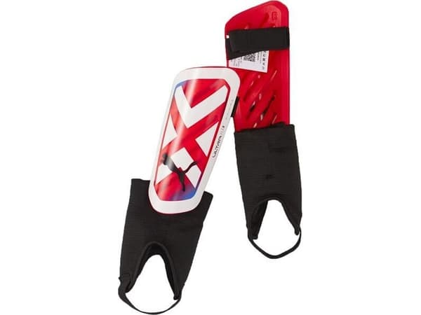 Puma Puma Ultra Light Strap Fotball Benbeskyttere Hvit-Rød-Blå 30872 05 M