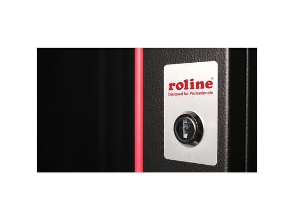 ROLINE 26.21.0178, Väggmonterad rack, 20U, Knapplås, Kuggskenor, 35 kg, Svart