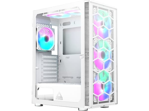 Montech X3 Glass Midi-Tower, RGB, Tempered Glass - white