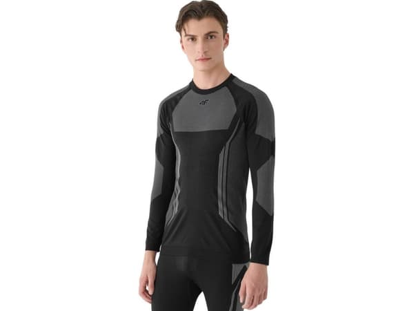 4f Miesten lämpö T-paita 4F M165 musta/harmaa 4FWAW24USEAM165 20S L / XL