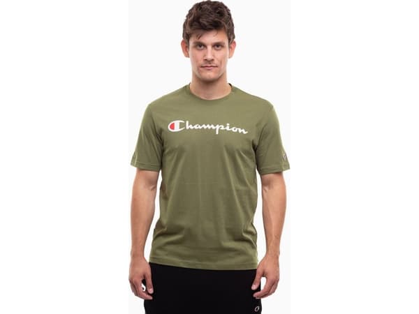 Champion T-skjorte for menn Champion SS Tee oliven 220256 GS573 M