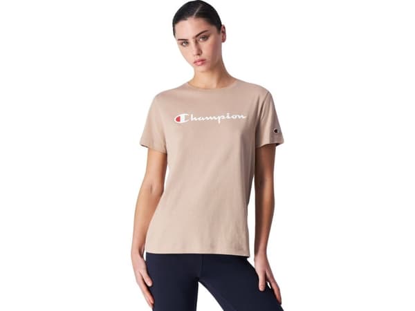 Champion T-skjorte for kvinner Champion SS T-skjorte beige 117534 MS079 S