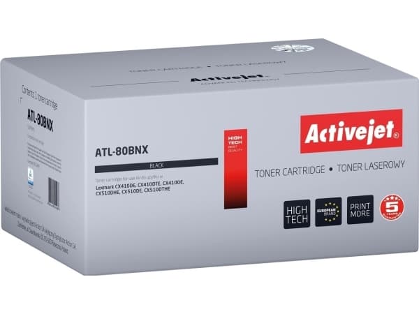 Activejet ATL-80BNX, 4000 sider, Sort, 1 stykker
