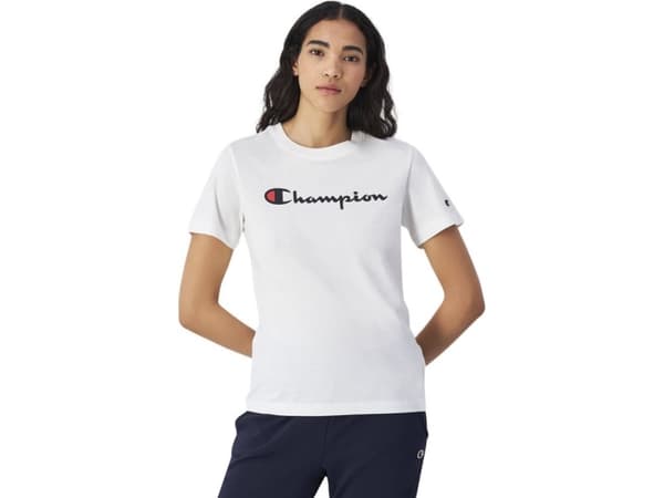 Champion T-skjorte for kvinner Champion SS T-skjorte hvit 117534 WW001 M