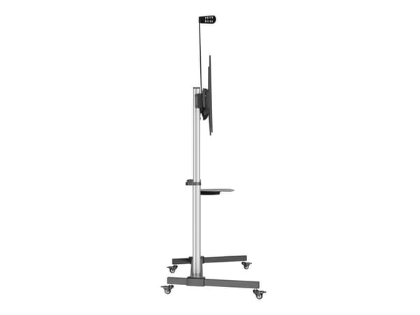 Manhattan TV & Monitor Mount, Trolley Stand, Screen Sizes: 60-100", Silver/Black, VESA 200x200 to 1000x600mm, Max 80kg, Height adjustable 1200 to 160