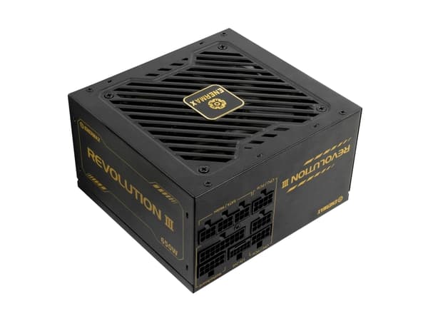 ENERMAX REVOLUTION III ATX3.1 PCI-e 5.1 650W strømforsyning 80Plus Gold fullmodulær 120mm FDB-vifte 105C Japansk caps 7J. produsentens garanti