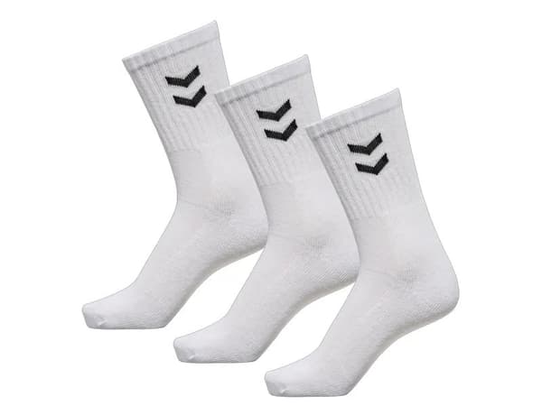 Hummel 022030 Basic Sokk 3P 9001 Hvit Str 12 / 41-45