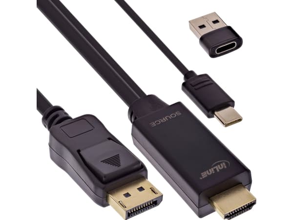 InLine 17162I, Aktiv videokonverterare, Svart, 2 m, 3840 x 2160 pixlar, 3840x2160@30fps, HDMI