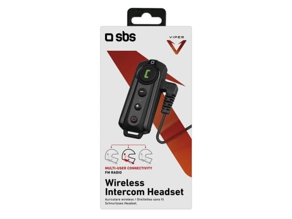 SBS TEMOTOINTERCOMK, 1 kanava, 1000 m, 20 - 20000 Hz, 38 dB, Micro-USB, Sort