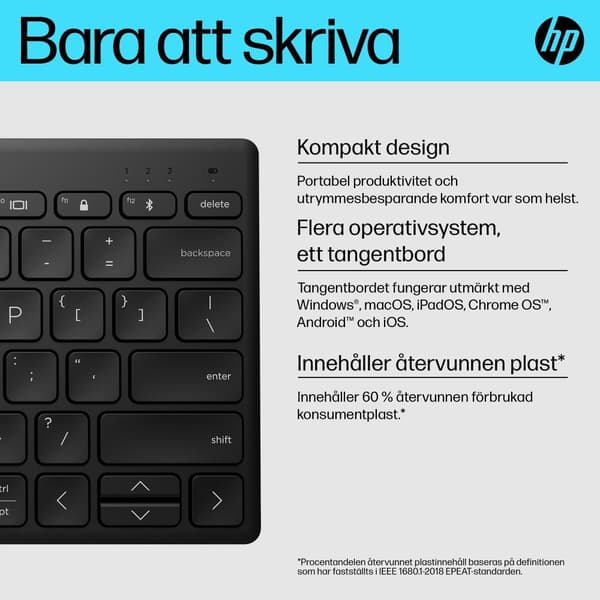 HP 355 kompakt Bluetooth-tangentbord för flera enheter