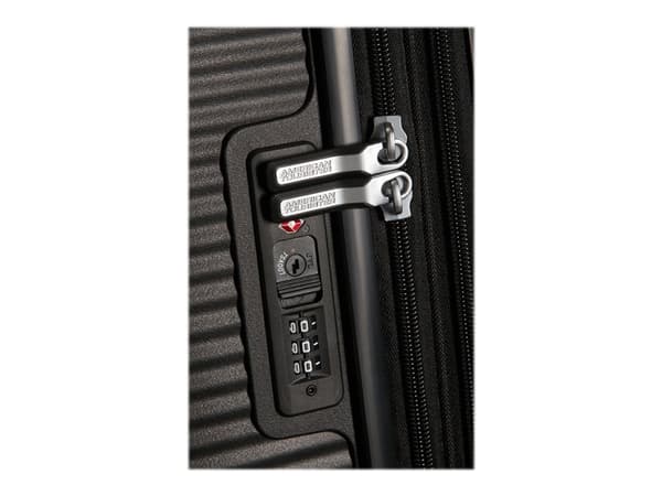 American Tourister Sounbox Spinner Expandable (4 hjul) 77cm, Resväska, Hårt skal, Svart, Bass Black, Large, Polypropylen (PP)