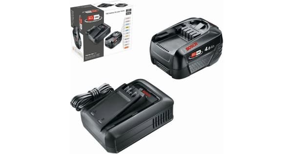 Bosch DIY & Garden Cordless Starter Set 18V 1x 4.0Ah + Quick Charger AL 18V-44 black, Li-ion battery 4.0Ah, POWER FOR ALL ALLIANCE
