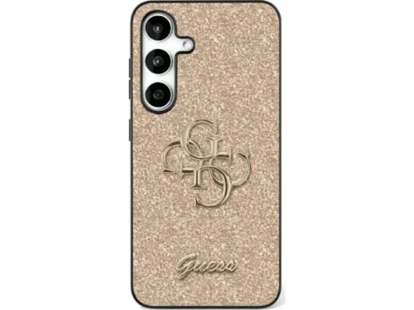 GUESS tapauksessa SAMSUNG S25 GUHCS25SHG4SGD (Kiinteä Glitter Big 4G) kultainen