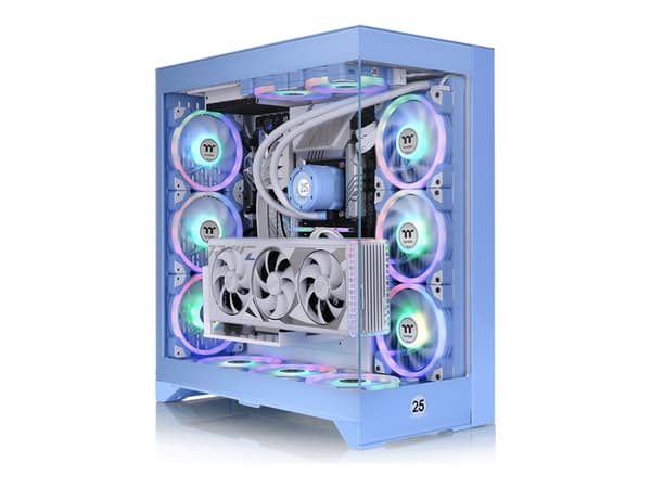 Thermaltake CTE E660 MX - Keskitorni - laajennettu ATX - sivupaneeli ikkunalla (karkaistu lasi) - ei virtalähdettä (PS/2) - hortensiansininen - USB/ä Sininen