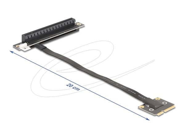 DeLOCK 81294, Mini PCI Express, PCIe, Sort, 0,2 m, 1 stykker, Boks Sort