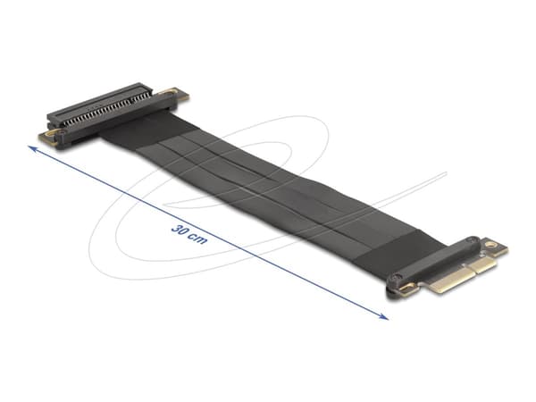 DeLOCK 81497, PCIe, PCIe, Male, Black, 0.3 m, 1 pc(s) musta