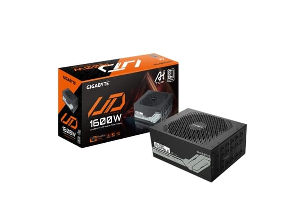 Gigabyte UD1600PM PG5 AI TOP - Strømforsyning (intern) - ATX12V 3.1/ EPS12V - 80 PLUS Platinum - AC 100-240 V - 1600 watt - aktiv PFC