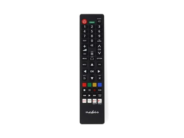 Nedis TVRC45PASHBK, TV, IR Kabelfri, Trykknapper, Sort Sort