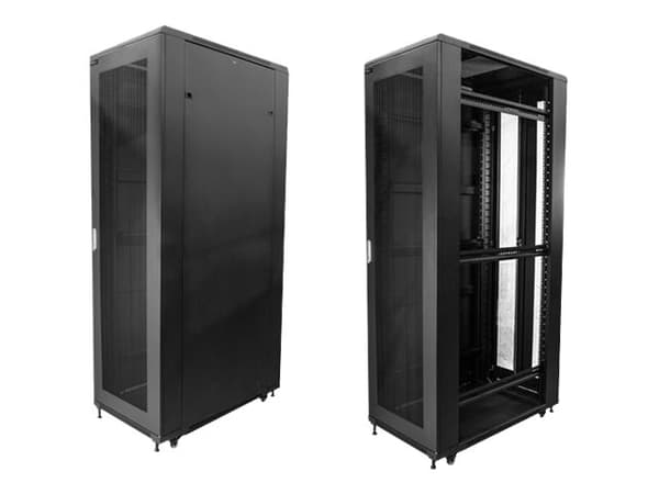 StarTech.com 42U Server Rack Cabinet - 4-Post Adjustable Depth (5.9" to 36.4") IT Network Equipment Rack Enclosure with Casters - 2000lbs (RK4236BKB)