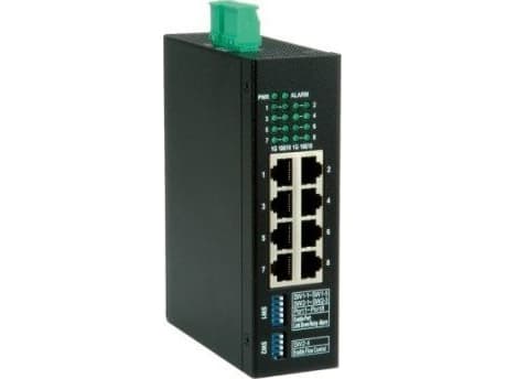 ROLINE Gigabit Ethernet Industrial Switch, obemannad, Gigabit Ethernet (10/100/1000), full duplex, monterad på stativ Svart