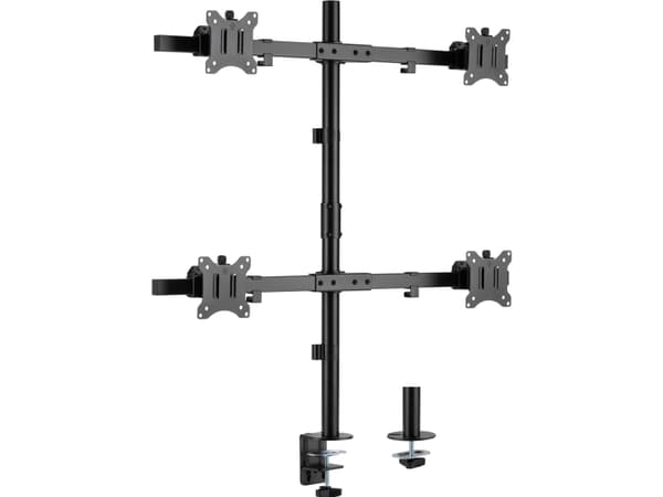 InLine bordfeste for 4x LCD/LED-skjermer på opptil 81 cm 32" maks. 9 kg (23108H) Sort