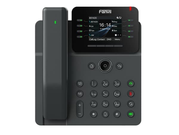Fanvil V62 Pro, IP-telefon, Sort, Trådløst håndsett, Bord/Vegg, SIP-info, 12 linjer Sort