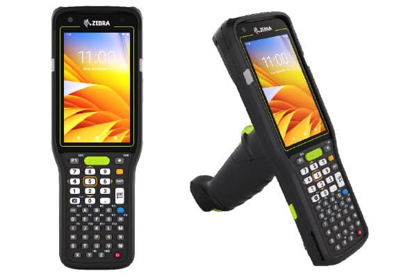 Zebra MC3400 Standard, 2D, SE5500, 10,5cm (4''), Num., Gun, IST, hot-swap, USB-C, BT, WLAN (WLAN), NFC, Android, GMS Mobiles Datenerfassungsgerät, 2D
