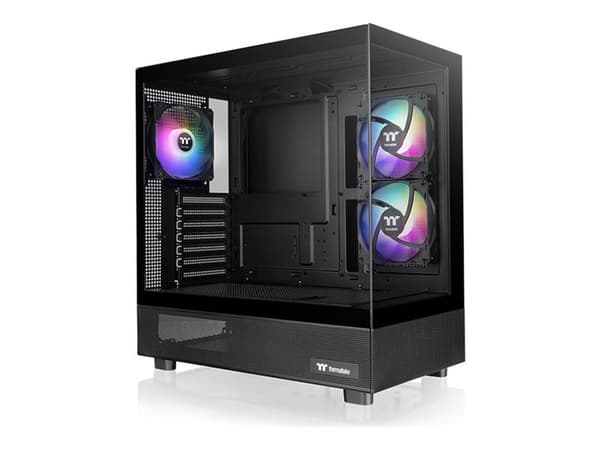 Thermaltake View 270 Plus TG ARGB - Mid tower - utökad ATX - genomskinlig sidopanel (härdat glas) - ingen strömförsörjning (PS/2) - svart - USB/ljud Svart