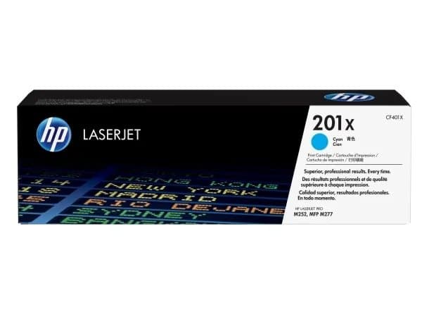 HP 201X høykapasitet cyan LaserJet-originaltonerkassett, 2300 sider, Cyan, 1 stykker