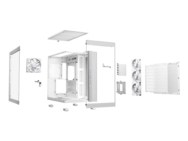 be quiet! LIGHT BASE 600 LX White, Midi Tower, PC, Vit, ATX, micro ATX, Mini-ITX, Akrylnitrilbutadienstyren (ABS), Glas, SGCC, Spela
