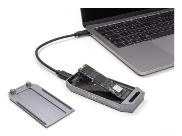 DeLOCK 42033, SSD-inkapsling, M.2, PCI Express, 40 Gbit/s, USB-anslutning, Grå